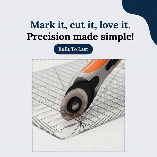 Vydrah QuiltMaster - Slotted Cutting Ruler